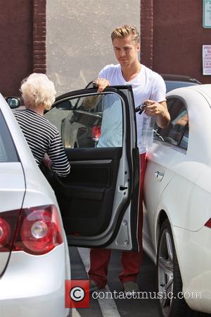 Derek Hough and his grandmother Celebrities seen outside the rehearsal space for 'Dancing With the Stars' Los Angeles, California -...