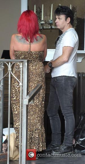 Gary Numan and his wife Gemma Numan at their hotel in Manchester Manchester, England - 25.07.12