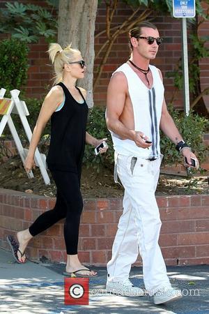 Gavin Rossdale and Gwen Stefani leave an office building in Sherman Oaks with their son Los Angeles, California - 15.09.12