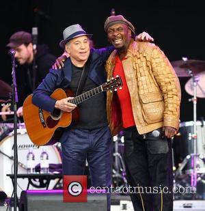 Paul Simon and Jimmy Cliff,  perform the album 'Graceland' live at Hard Rock Calling in Hyde Park - Day...