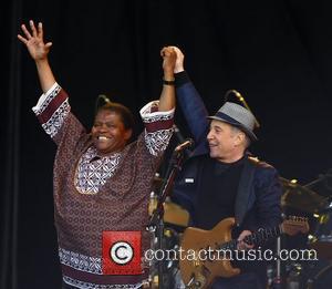 Paul Simon and Joseph Tshabalala,  perform the album 'Graceland' live at Hard Rock Calling in Hyde Park - Day...