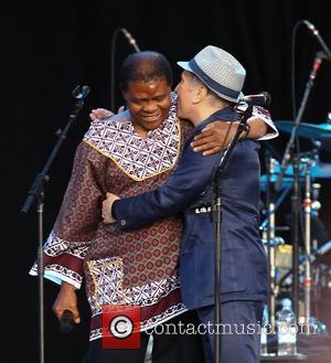 Paul Simon and Joseph Tshabalala,  performs the album 'Graceland' live at Hard Rock Calling in Hyde Park - Day...