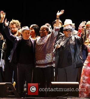 Paul Simon,  performs the album 'Graceland' live at Hard Rock Calling in Hyde Park - Day 3 London, England...