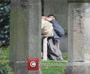 Chris Pine  filming scenes for his new movie 'Jack Ryan' in Lincoln's Inn Fields London, England - 30.09.12
