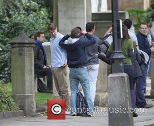 Chris Pine and Kenneth Branagh filming scenes for the new movie 'Jack Ryan' in Lincoln's Inn Fields London, England -...
