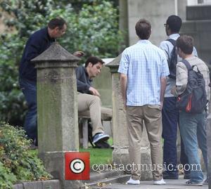 Chris Pine  filming scenes for his new movie 'Jack Ryan' in Lincoln's Inn Fields London, England - 30.09.12