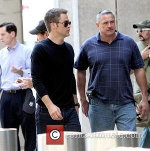 Chris Pine Filming scenes for 'Jack Ryan' in Manhattan New York City, USA - 01.09.12