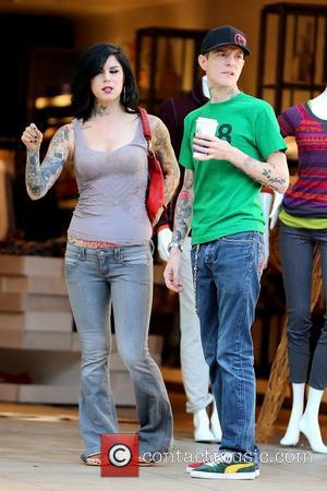 Kat Von D and deadmau5 aka Joel Thomas Zimmerman Kat Von D shopping with her boyfriend at The Grove Los...