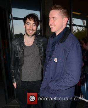 Danny O'Reilly and Damien Dempsey Celebrities outside the RTE Studios for 'The Late Late Show' Dublin, Ireland - 11.05.12