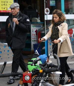Leonard Cohen out and about with his grandson in Dublin Dublin, Ireland - 16.09.12