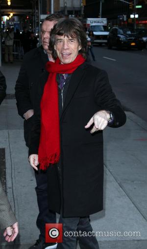 Mick Jagger outside the Ed Sullivan theatre for 'The Late Show' with David Letterman  Featuring: Mick JaggerWhere: New York...