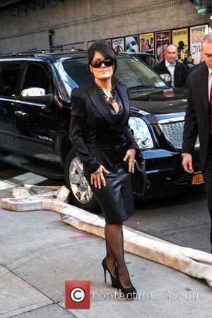 Salma Hayek  'The Late Show with David Letterman' held at the Ed Sullivan Theatre - Arrivals New York City,...