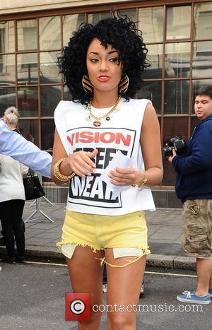 Leigh-Anne Pinnock of Little Mix arriving at the Radio 1 studios. London, England - 28.08.12