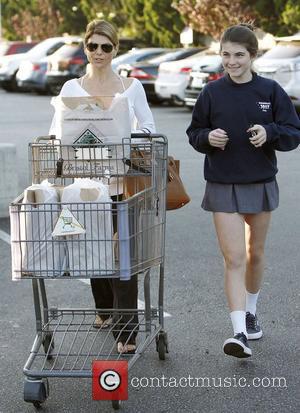 Lori Loughlin with her daughter Isabella Rose Giannulli leaving Bristol Farms with their groceries. Los Angeles, California - 07.11.12