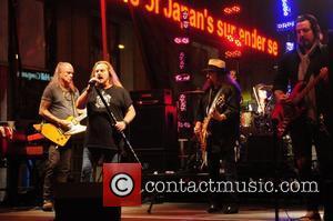 Lynyrd Skynyrd perform live outside Fox News studio as part of the Fox and Friends All-American concert series New York...