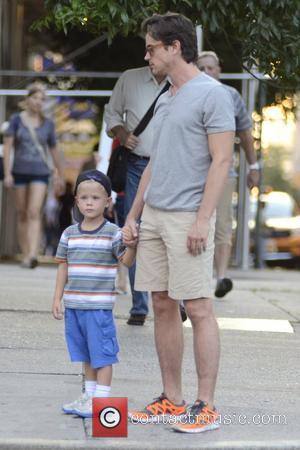 Matt Bomer  seen out and about with one of his children  New York City, USA - 13.08.12
