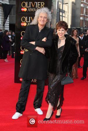 Brian May and Anita Dobson The Olivier Awards 2012 held at the Royal Opera House- Arrivals London, England - 15.04.12