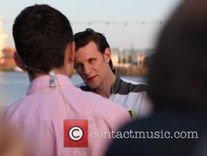 Matt Smith starts the second day of the Olympic torch relay tour of Wales Cardiff, Wales - 26.05.12