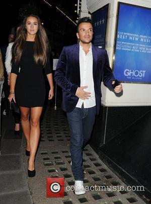 Emily MacDonagh and Peter Andre leaving the Piccadilly Theatre after watching the stage production of 'Ghost The Musical' London, England...