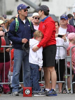 Matt Bomer with his son Kit Bomer and Simon Halls 19th Annual EIF Revlon Run Walk held at the Los...