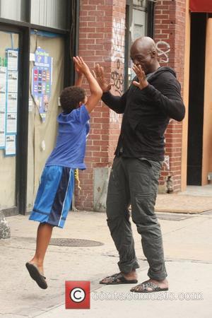 Henry Samuel and his father Seal Singer Seal picks up his children from his estranged wife's apartment New York City,...