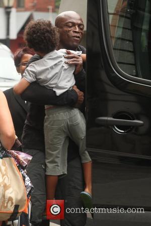 Johan Samuel and Seal Singer Seal picks up his children from his estranged wife's apartment New York City, USA -...