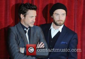 Robert Downey Jr. and Jude Law 'Sherlock Holmes: A Game of Shadows' UK film premiere held at the Empire Leicester...