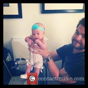 Jack Osbourne posted this image on Twitter with the caption 'Bring your baby to work day '