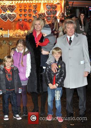 Rod Stewart and Penny Lancaster Hyde Park Winter Wonderland - launch party. London, England - 22.11.12