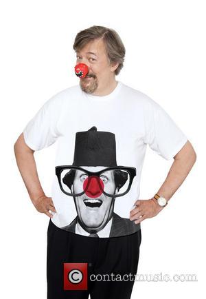 Stephen Fry - Celebrities join a host of famous faces to model this year's Dinosaur Red Nose and Comic Relief...