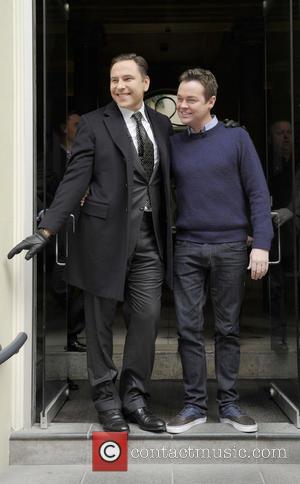 David Walliams and Stephen Mulhern - BGT judges leaving their hotel Birmingham United Kingdom Friday 8th February 2013