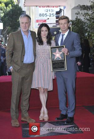 Bruno Heller, Robin Tunney and Simon Baker - Simon Baker is honoured with a star on the Hollywood Walk of...