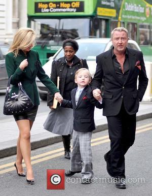 Niamh O'Brien, Michael Flatley Jr. and Michael Flatley - Irish-American dancer Michael Flatley leaving a government building after meeting Taoiseach...