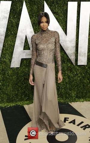 Chanel Iman - 2013 Vanity Fair Oscar Party at Sunset Tower - Arrivals - Los Angeles, California, United States -...