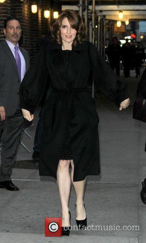 Tina Fey - Celebrities At The Ed Sullivan Theatre