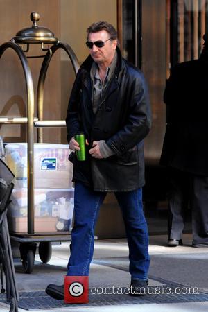 Liam Neeson - Actor Liam Neeson leaves his hotel in New York City - New York City, United States -...