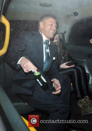 Sean Bean and Molly Bean - Sean Bean leaves the Groucho Club with his daughter Molly.Sean takes his beer into...