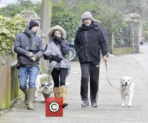 George Michael - George Michael spotted out walking his dog with his friends in London - London, United Kingdom -...