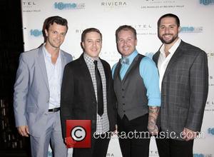 Kent Speakman, Br, t Weisman, Jason Stecker and Mike Kahn - The red carpet launch party for 'Fameus' Smart Phone...