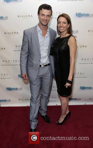 Kent Speakman and Jessica Sitomer - The red carpet launch party for 'Fameus' Smart Phone App at Sofitel Hotel -...