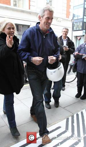 Hugh Laurie - High Laurie seen arriving at Radio 2 for the Simon Mayo show. - London, United Kingdom -...