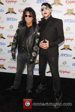 Alice Cooper and Marilyn Manson - The Fifth Annual Revolver Golden Gods Awards show - arrivals - Los Angeles, CA,...
