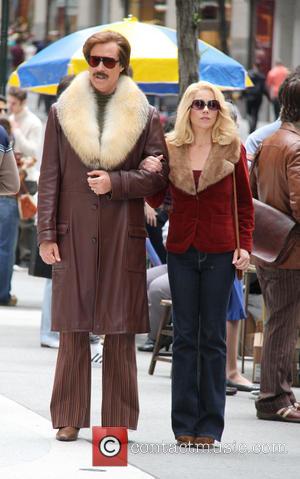 Will Ferrell - Anchorman: The Legend Continues' film set