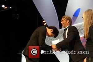 Mads Mikkelsen and Moon Byung-Gon - 66th Cannes Film Festival - Inside Closing Ceremony - Cannes, France - Sunday 26th...