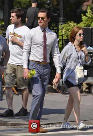 Matt Bomer - Matt Bomer and Tiffani Thiessen film scenes for USA Network's television series 'White Collar' on location in...