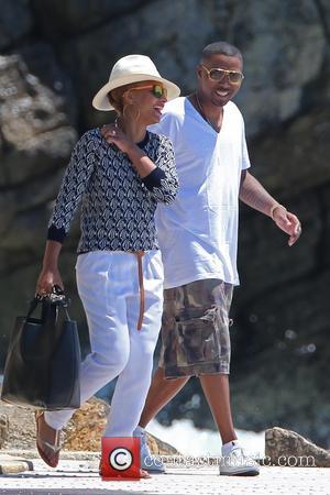 Nas and Nasir bin Olu Dara Jones - Rapper Nas enjoys a day with friends at the Hotel Du Cap-Eden...