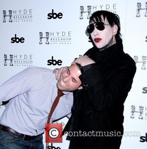 Marilyn Manson - Rock star Marilyn Manson host's a pre Haloween party at Hyde Nightclub at the belagio resort and...
