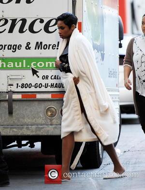 Jennifer Hudson - Jennifer Hudson shows off her toned long legs while heading to the set of her music video...