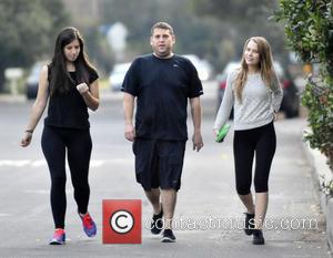 Jonah Hill and Isabelle McNally - Jonah Hill and new girlfriend Isabelle McNally (R) go for an evening hike with...