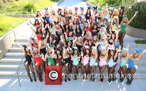 Playboy Bunnies - Playboy Celebrates 60th Anniversary with a 60 Bunnies Bus Tour in Los Angeles. - Los Angeles, California,...